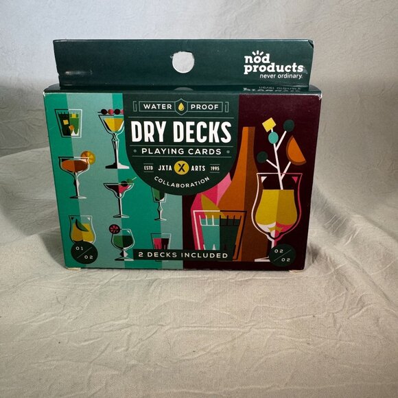 Waterproof Dry Decks Playing Cards Set 2 Decks JXTA X Arts Collaboration Drinks - Picture 1 of 3